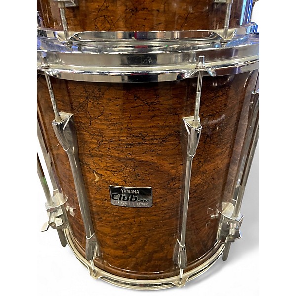 Used Yamaha 4 Piece  club custom Brown Drum Kit