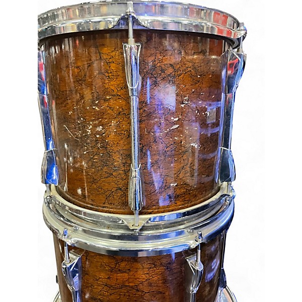 Used Yamaha 4 Piece  club custom Brown Drum Kit