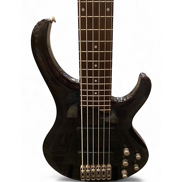 Used Ibanez BTB406QM Trans Black Electric Bass Guitar