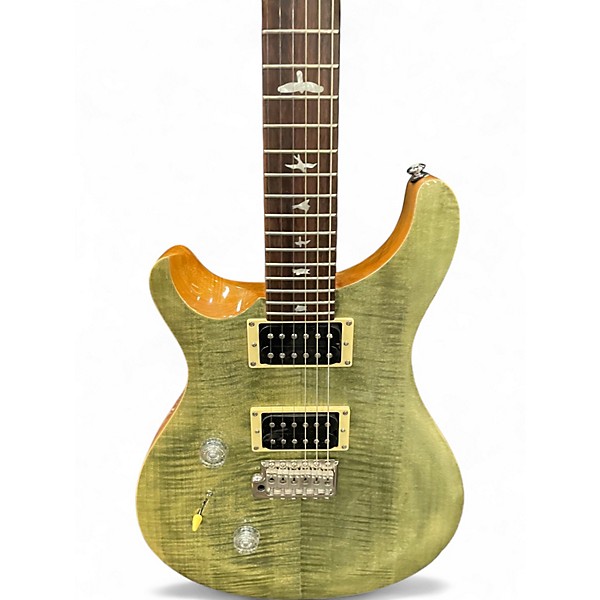 Used PRS SE CUSTOM 24 LEFT HANDED GREEN Solid Body Electric Guitar