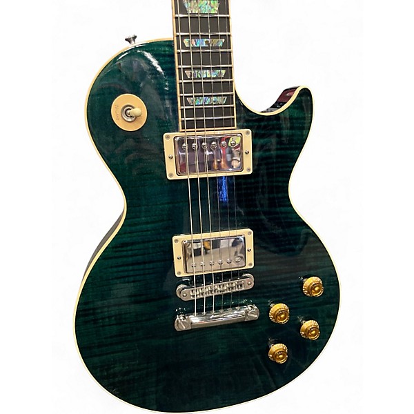 Used 2002 Gibson Custom Shop Les Paul Elegant PEACOCK GREEN Solid Body Electric Guitar