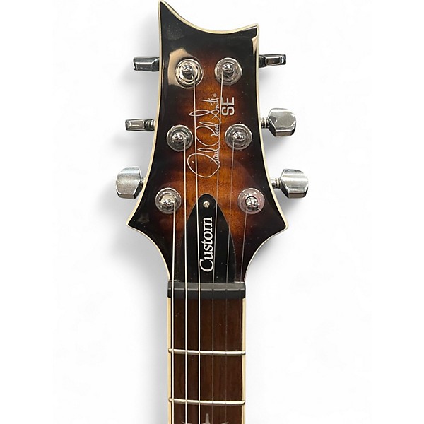 Used PRS SE Custom 24 Black Gold Sunburst Solid Body Electric Guitar