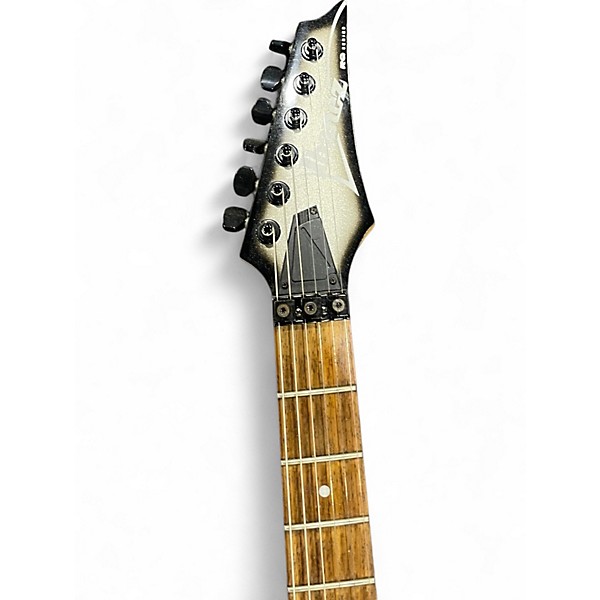 Used Ibanez RG450EX Black and Silver Solid Body Electric Guitar