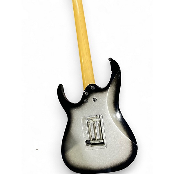 Used Ibanez RG450EX Black and Silver Solid Body Electric Guitar
