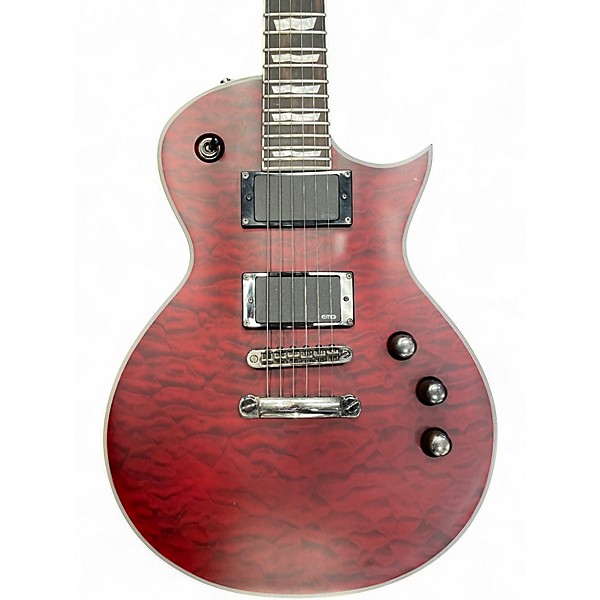 Used Ltd EC401QM Red Solid Body Electric Guitar