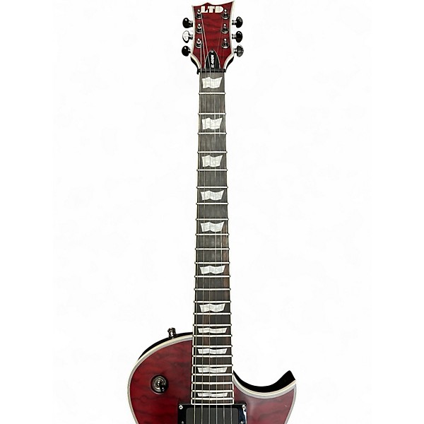 Used Ltd EC401QM Red Solid Body Electric Guitar