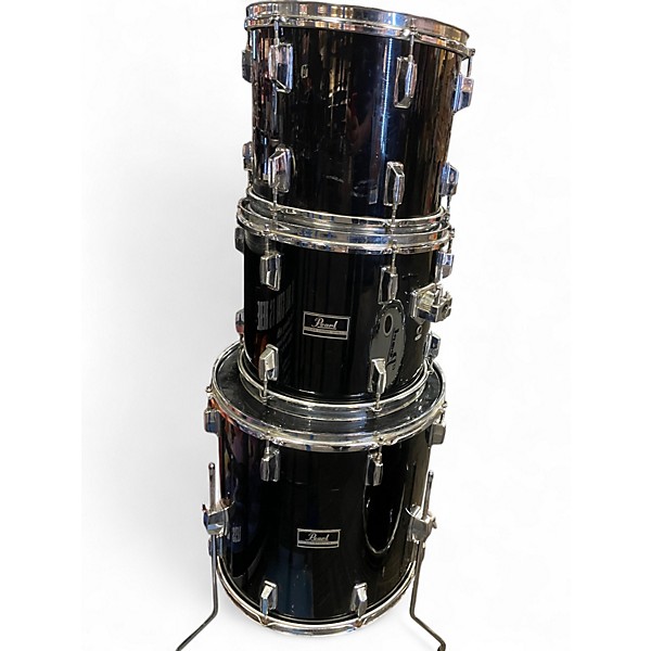 Used Pearl 4 Piece Export shell pack Black Drum Kit