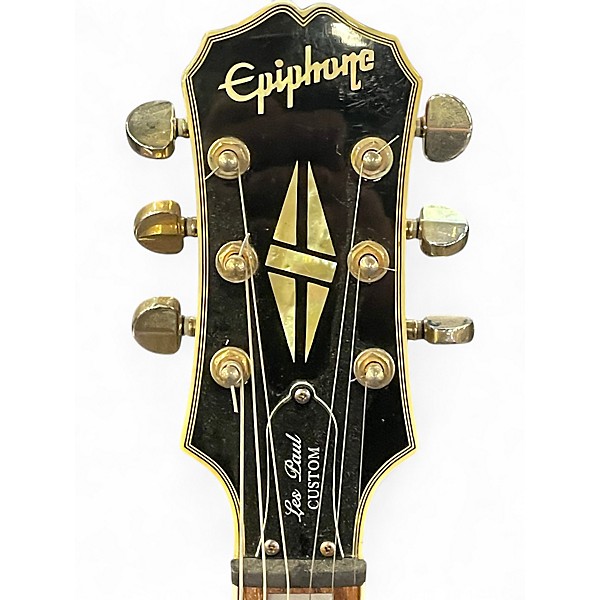 Used Epiphone Les Paul Custom Black Solid Body Electric Guitar