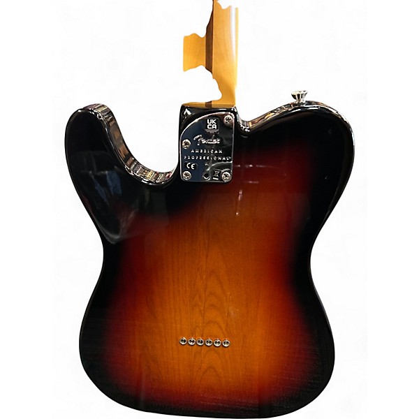 Used Fender American Professional II Telecaster 2 Tone Sunburst Solid Body Electric Guitar