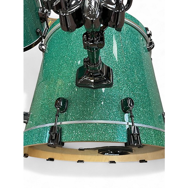 Used TAMA 4 Piece Starclassic AQUA GLITTER Drum Kit