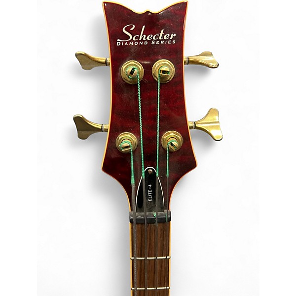 Used Schecter Guitar Research diamond series elite 4 Wine Red Electric Bass Guitar