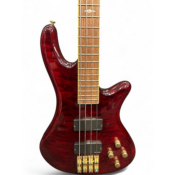 Used Schecter Guitar Research diamond series elite 4 Wine Red Electric Bass Guitar