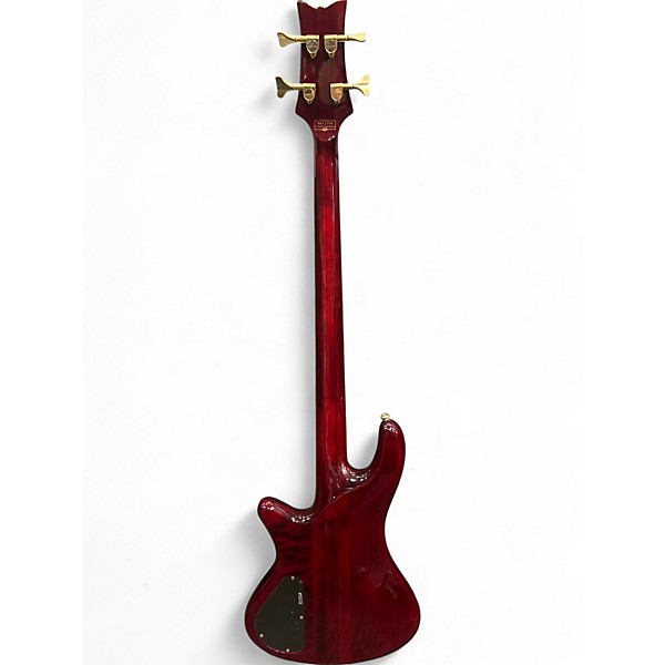 Used Schecter Guitar Research diamond series elite 4 Wine Red Electric Bass Guitar