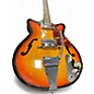 Used Kingston Teisco 3 Color Sunburst Hollow Body Electric Guitar