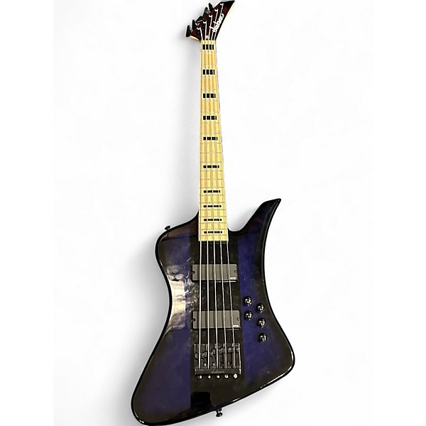 Used Jackson Dave Ellefson Signature Kelly Bird 5 String Blue Stripe Electric Bass Guitar