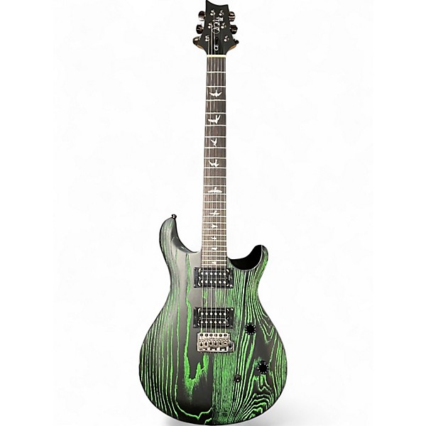 Used PRS SE SWAMP ASH SANDBLASTED LTD GREEN Solid Body Electric Guitar