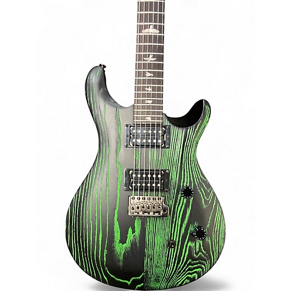 Used PRS SE SWAMP ASH SANDBLASTED LTD GREEN Solid Body Electric Guitar