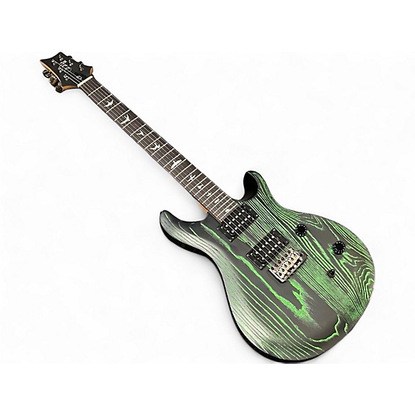 Used PRS SE SWAMP ASH SANDBLASTED LTD GREEN Solid Body Electric Guitar