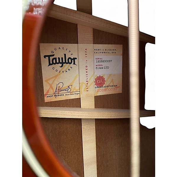 Used 2020 Taylor 314CE-LTD The Last Of Us 2 Color Sunburst Acoustic Electric Guitar