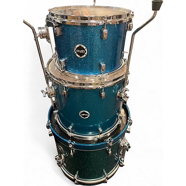 Used Crush Drums & Percussion 3 Piece Sublime Series BLUE SPARKLE Drum Kit