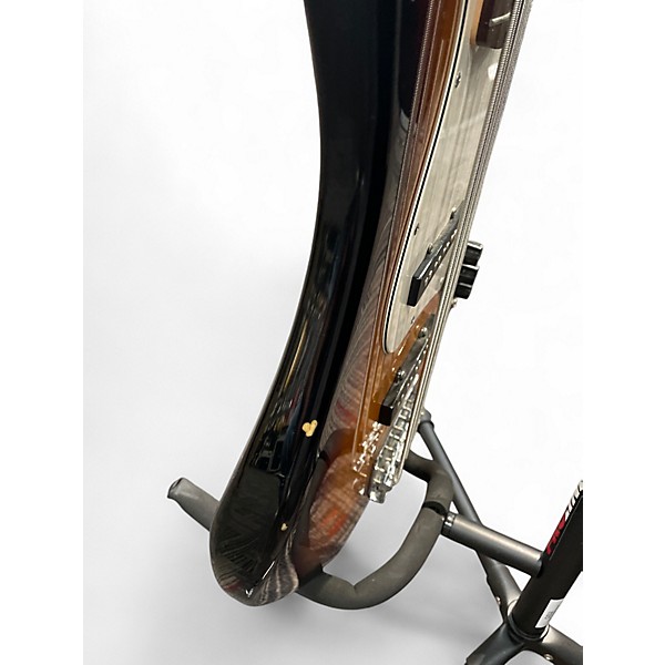 Used Squier Jazz Bass 2 Tone Sunburst Solid Body Electric Guitar