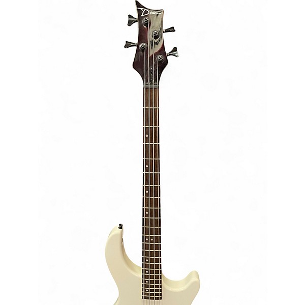 Used Dean E10APJ Edge 10 Active PJ Skull Crusher WHITE Electric Bass Guitar