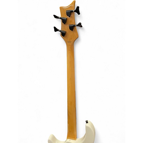 Used Dean E10APJ Edge 10 Active PJ Skull Crusher WHITE Electric Bass Guitar