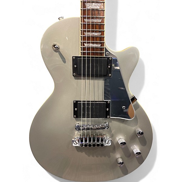 Used Agile LP Style Chrome Silver Solid Body Electric Guitar