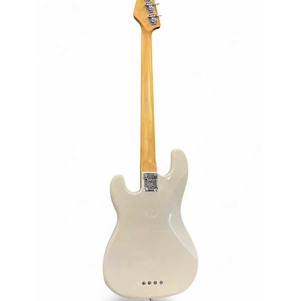 Used Schecter Guitar Research Diamond P Custom White Electric Bass Guitar