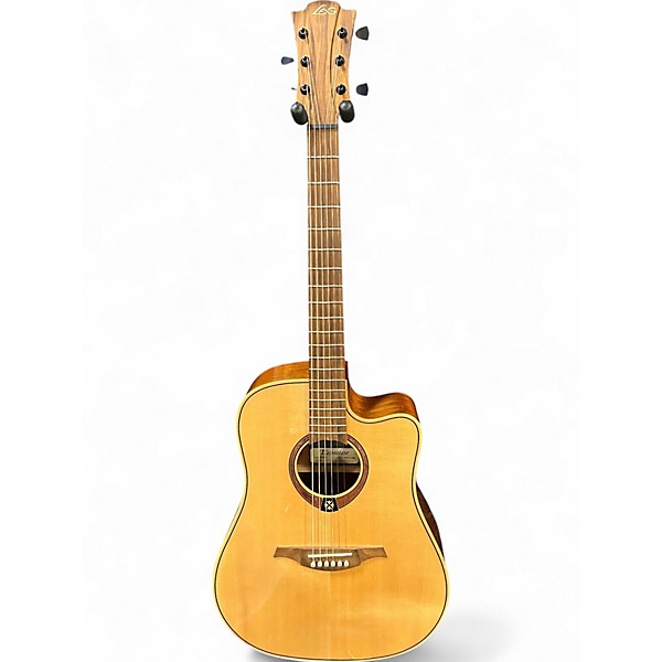 Used Lag Guitars T88DCE Natural Acoustic Electric Guitar