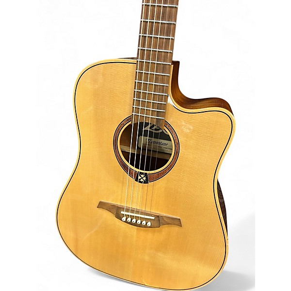 Used Lag Guitars T88DCE Natural Acoustic Electric Guitar