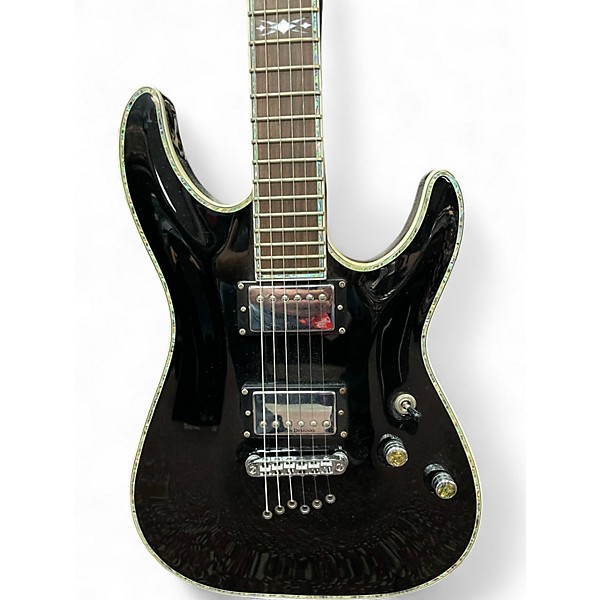 Used Schecter Guitar Research C1 ELITE Black Solid Body Electric Guitar