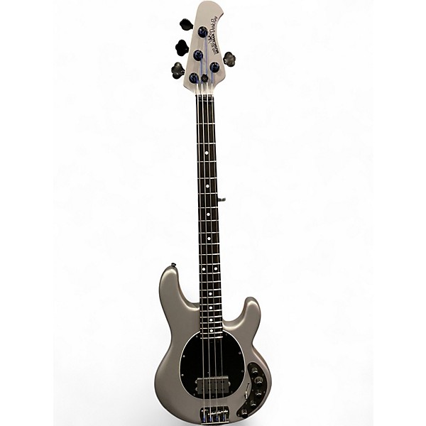 Used Ernie Ball Music Man DARK RAY Gray Electric Bass Guitar