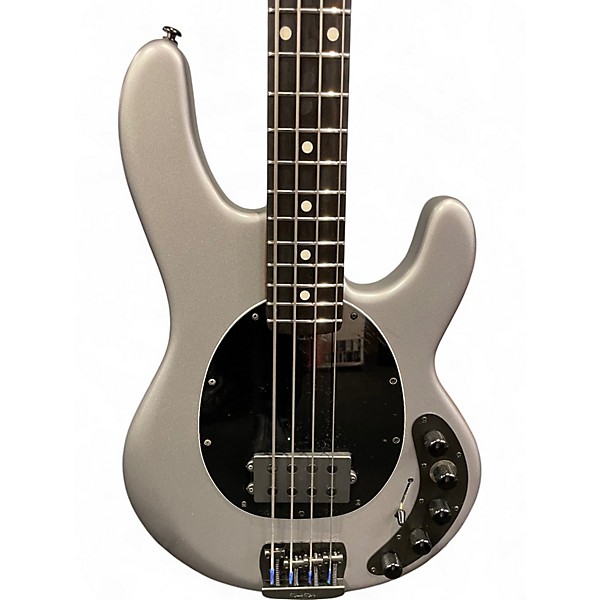 Used Ernie Ball Music Man DARK RAY Gray Electric Bass Guitar