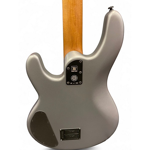 Used Ernie Ball Music Man DARK RAY Gray Electric Bass Guitar
