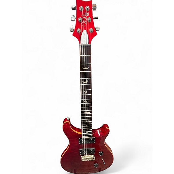 PRS SE Custom24 レッド Used PRS SE Custom 24 Trans Red Solid Body Electric Guitar