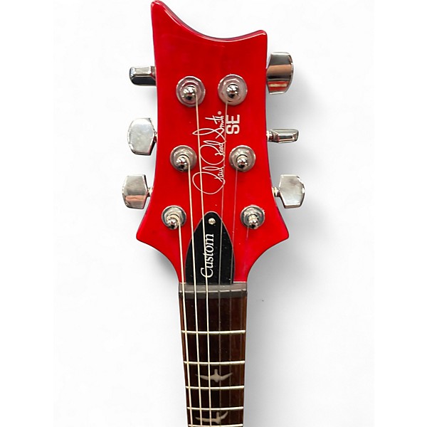 Used PRS SE Custom 24 Trans Red Solid Body Electric Guitar