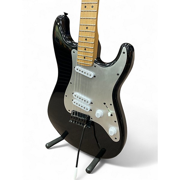 Used Squier Contemporary Stratocaster Black and Silver Solid Body Electric Guitar