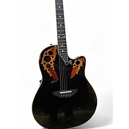 Used Ovation 2078AX Black Acoustic Electric Guitar