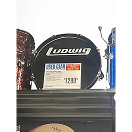 Used 1980s Ludwig 5 Piece Classic Birch Blue Sparkle Drum Kit