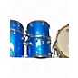 Used 1980s Ludwig 5 Piece Classic Birch Blue Sparkle Drum Kit