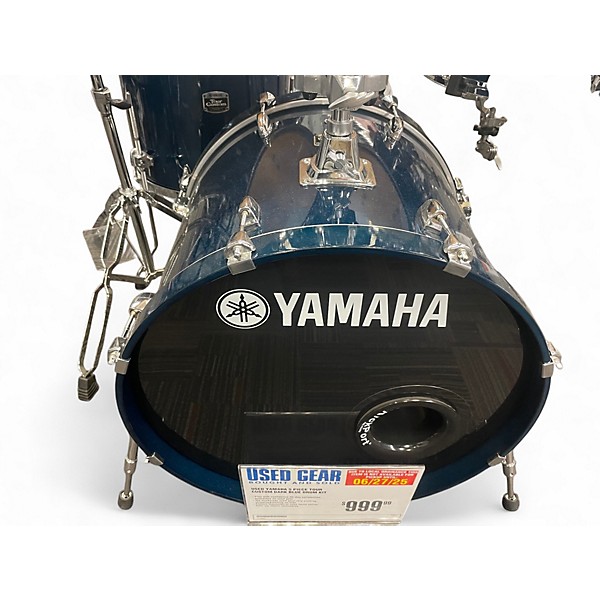Used Yamaha 5 Piece Tour Custom Dark Blue Drum Kit