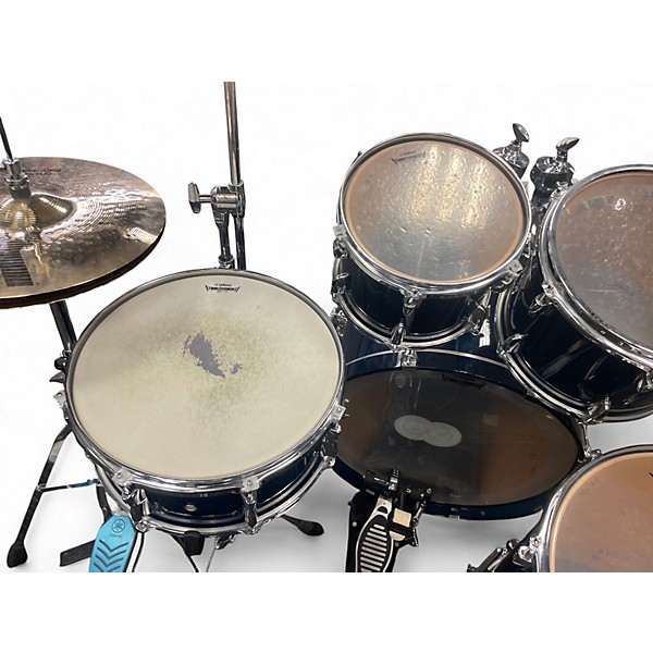 Used Yamaha 5 Piece Tour Custom Dark Blue Drum Kit