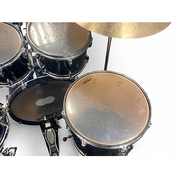 Used Yamaha 5 Piece Tour Custom Dark Blue Drum Kit