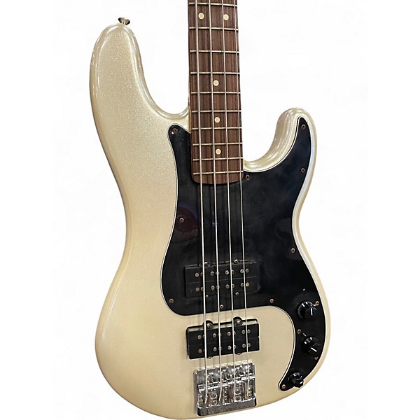 Used Fender Blacktop Precision Bass White Chrome Pearl Electric Bass Guitar
