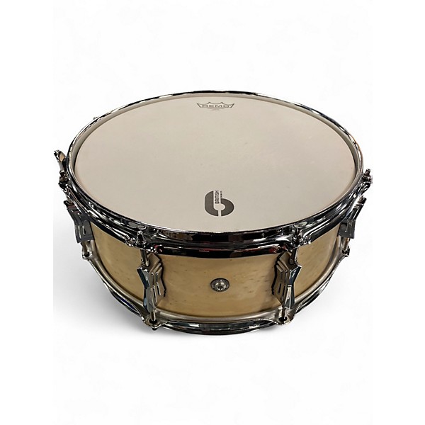 Used British Drum Co. 14X5.5 LOUNGE SERIES SNARE WILTSHIRE WHITE Drum