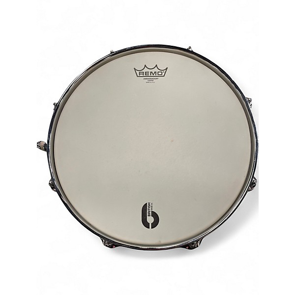 Used British Drum Co. 14X5.5 LOUNGE SERIES SNARE WILTSHIRE WHITE Drum