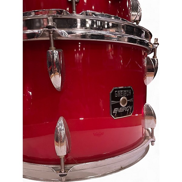 Used 2010s Gretsch Drums 4 Piece Energy Metallic Candy Red Burst Drum Kit