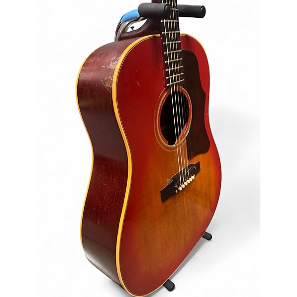 Vintage 1967 Gibson J45 Standard Cherry Sunburst Acoustic Electric Guitar