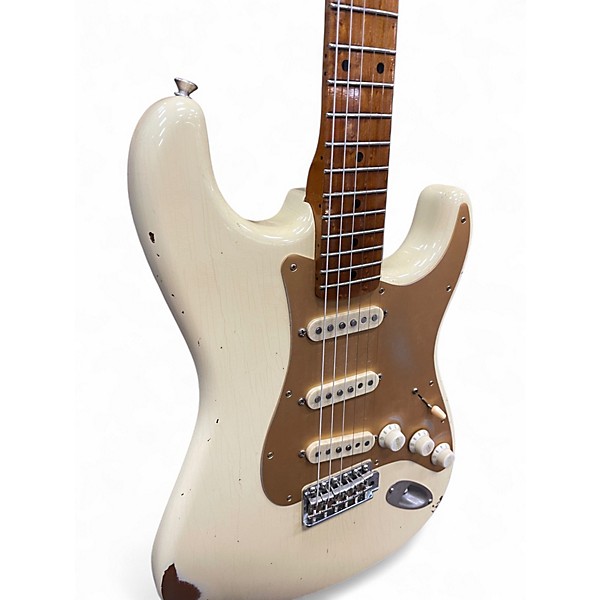 Used 2019 Fender CUSTOM SHOP '56 LTD NAMM ROASTED RELIC STRAT Vintage White Solid Body Electric Guitar